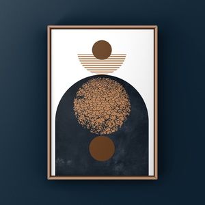 Scandinavian modern MCM boho abstract art print